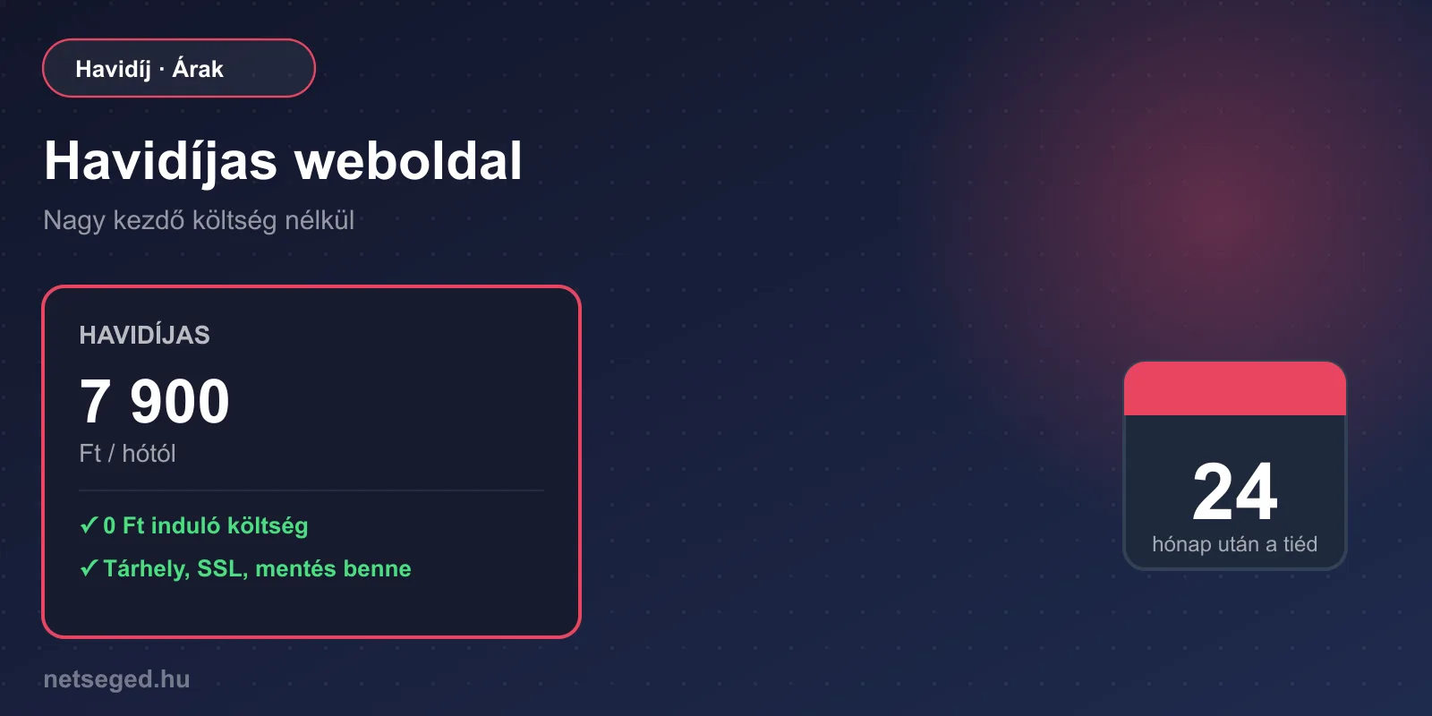 Havidíjas weboldal – honlap készítés nagy kezdő költség nélkül