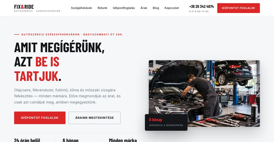 Fix&Ride weboldala